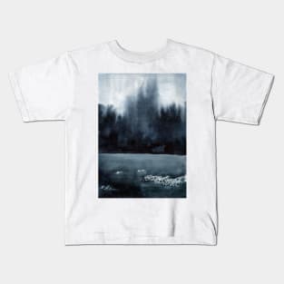 Watercolor landscape sky clouds Kids T-Shirt